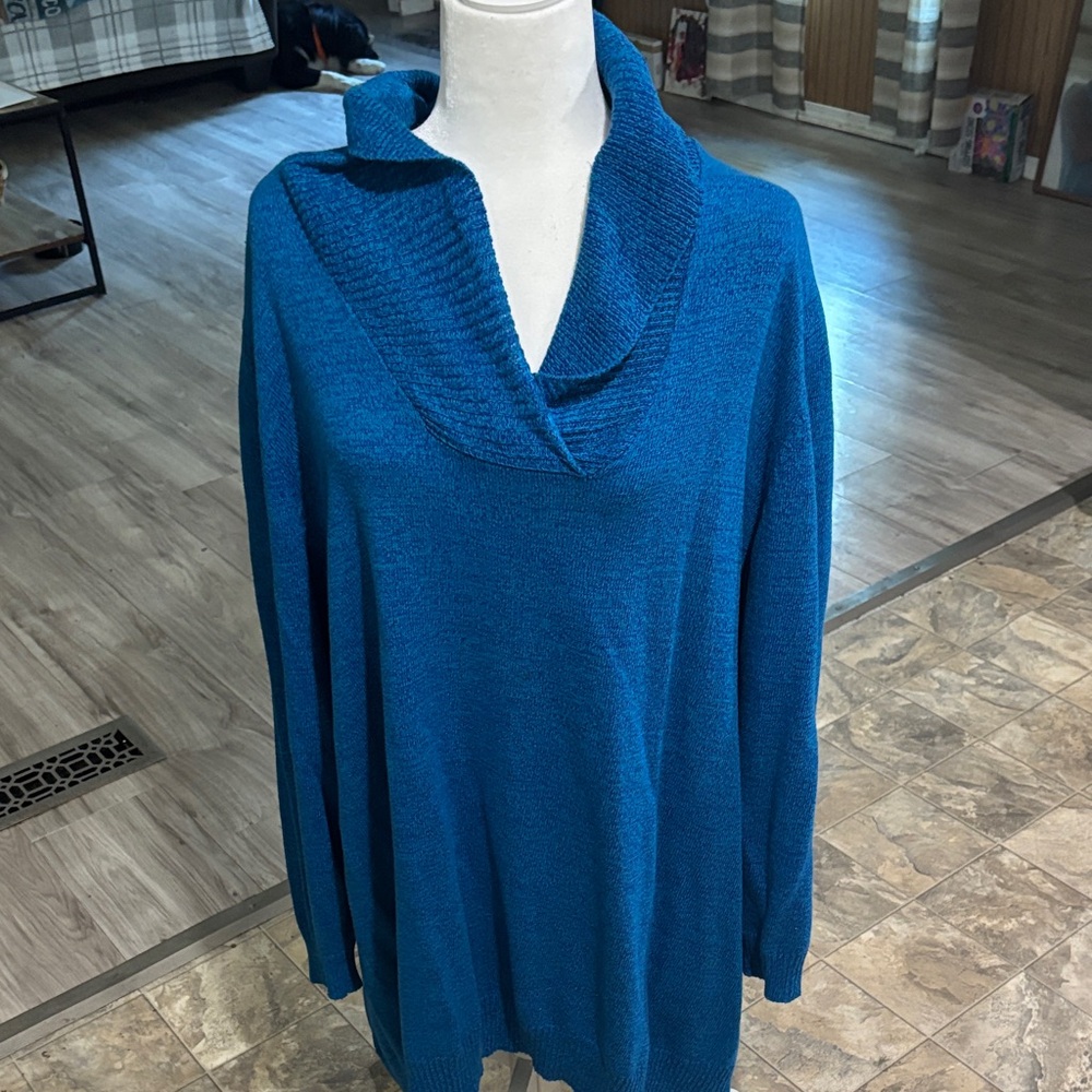 Catherine's  Deep Blue Cowl Neck Sweater